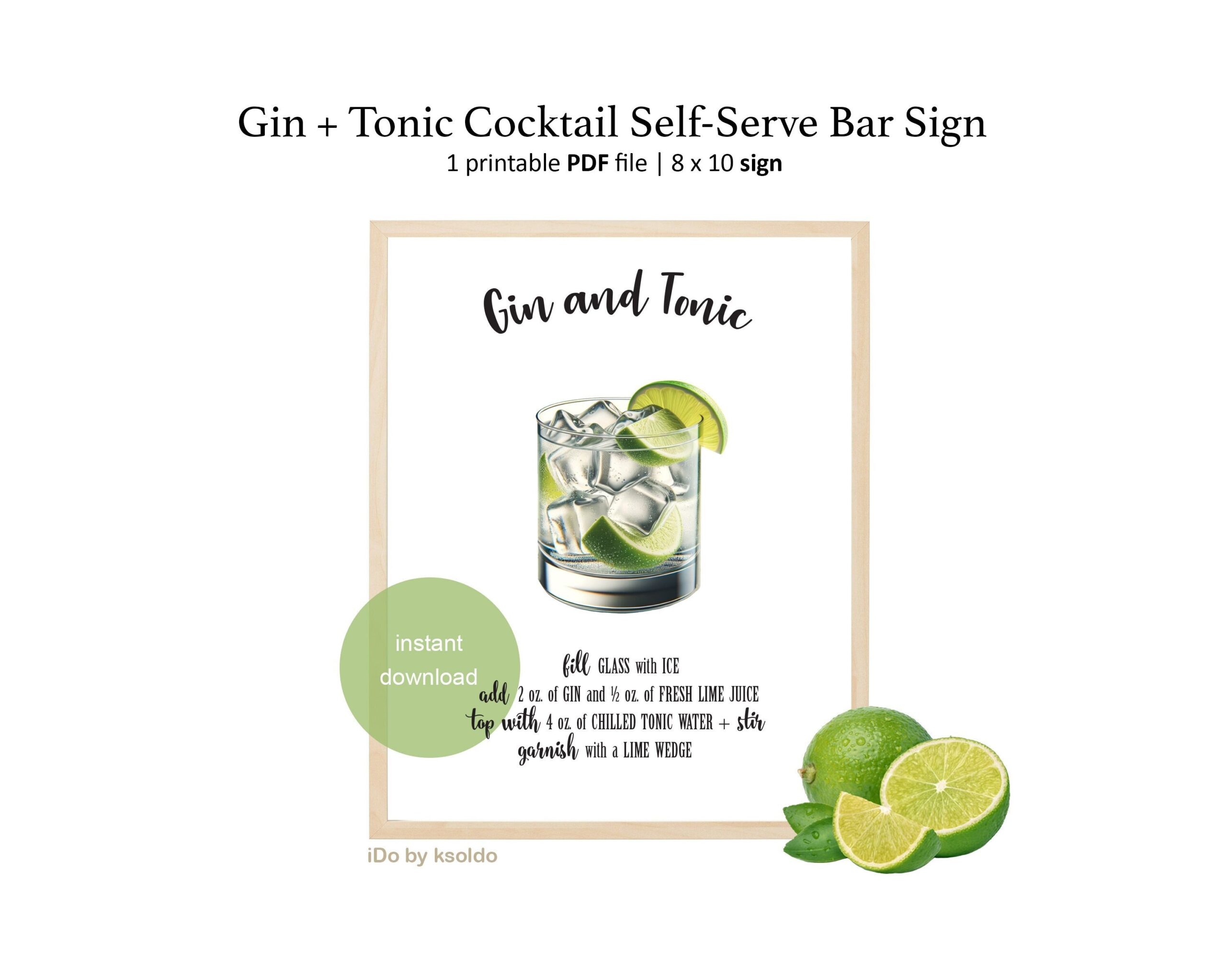 the bar lime gin mix