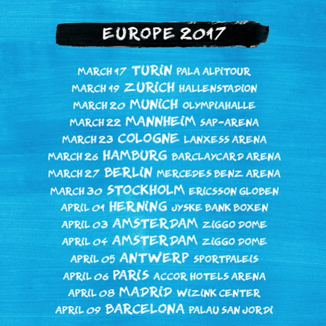 ed sheeran tour dates